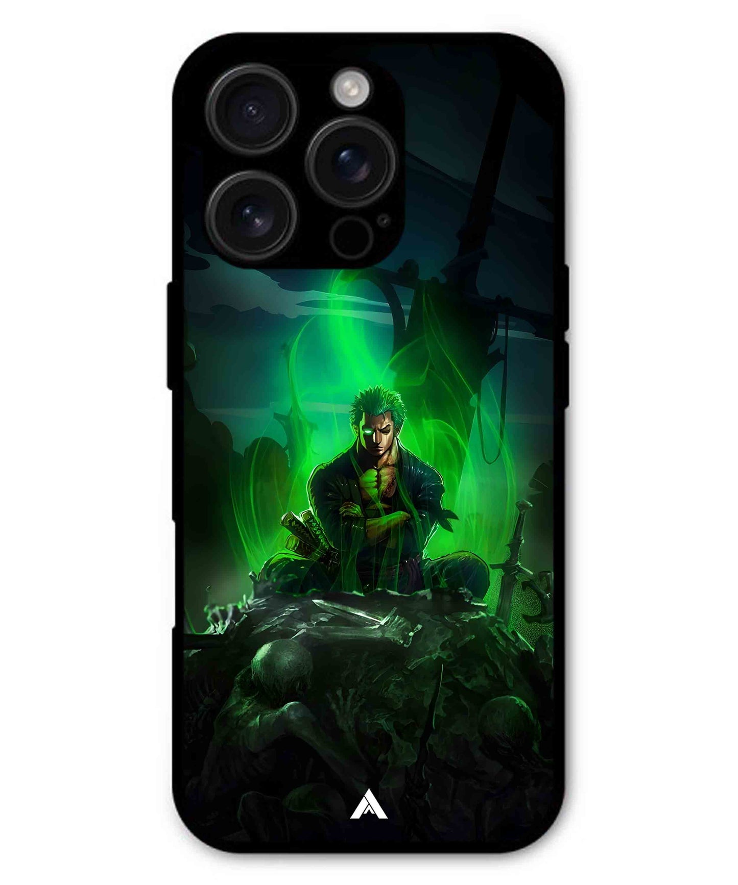 Onepiece Zoro 02 Anime Metal Back Cover Phone Case for iPhone 16 Pro