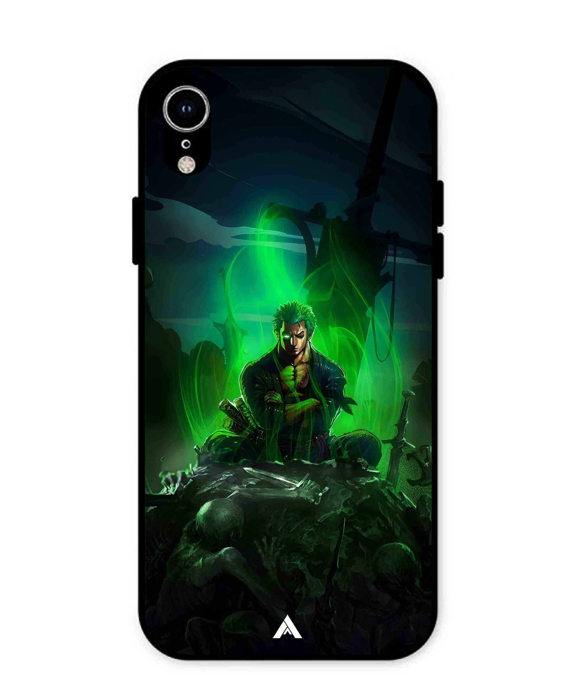 Onepiece Zoro 02 Anime Metal Back Cover Phone Case for iPhone Xr
