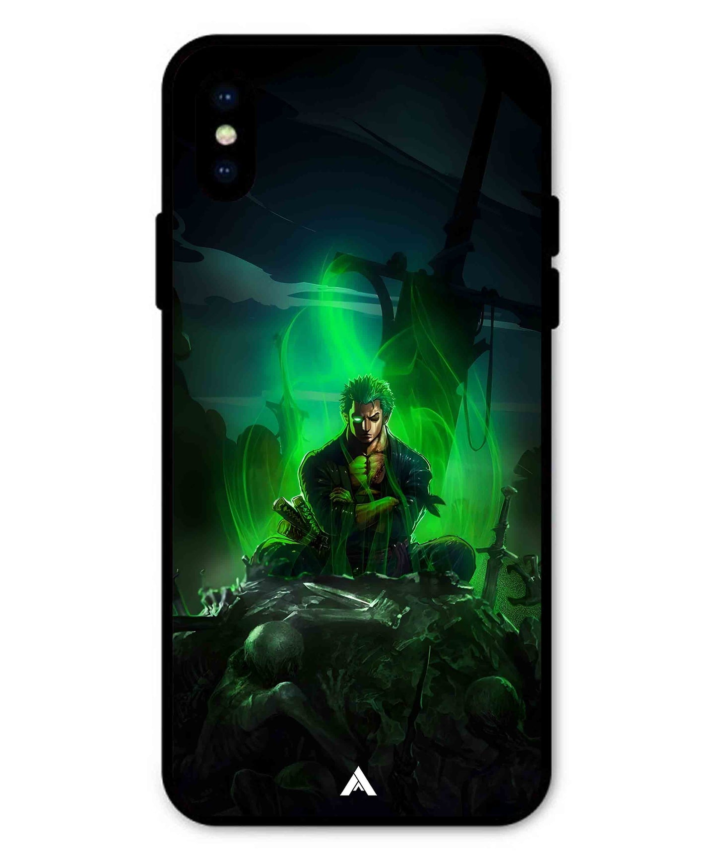 Onepiece Zoro 02 Anime Metal Back Cover Phone Case for iPhone Xs