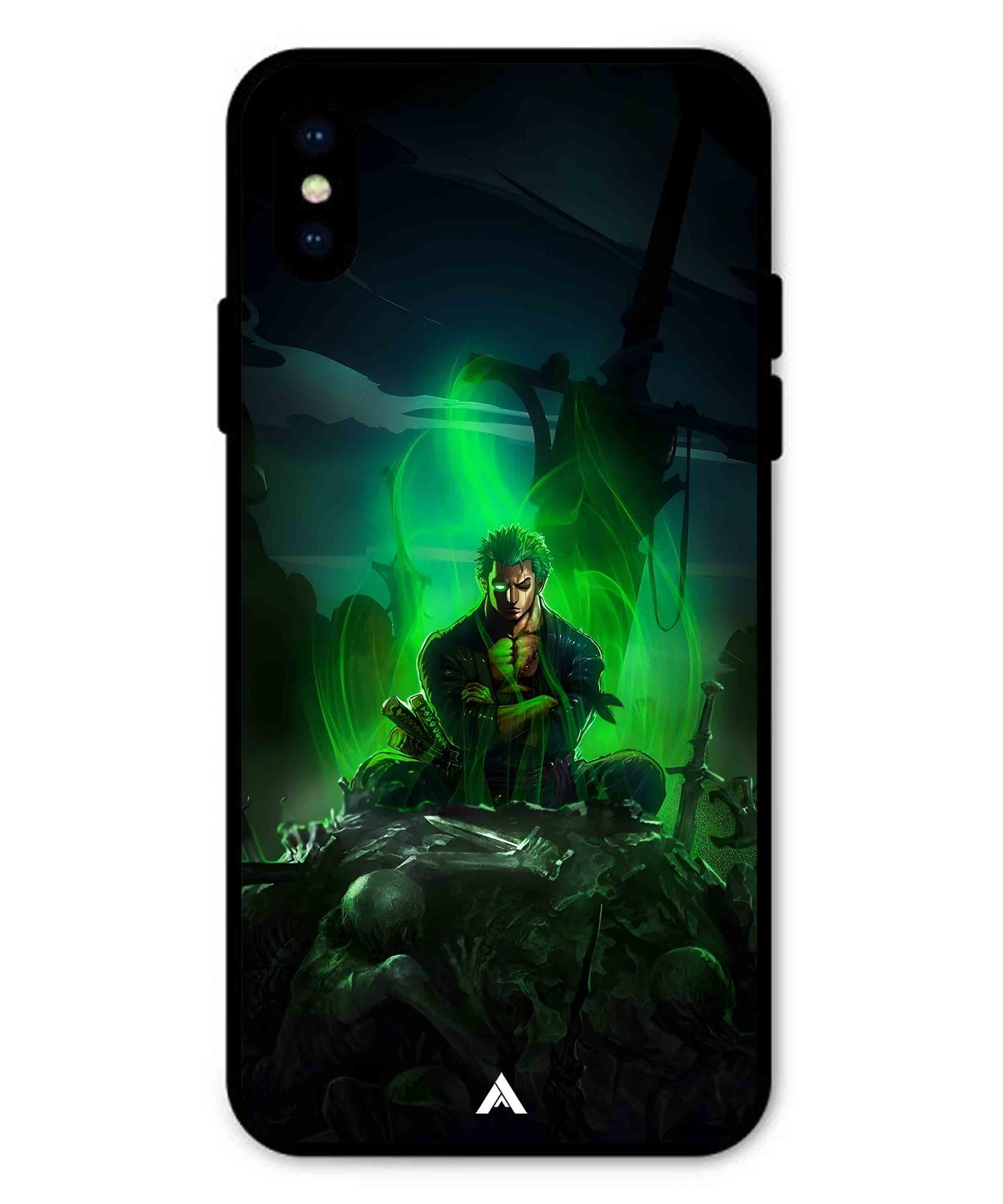 Onepiece Zoro 02 Anime Metal Back Cover Phone Case for iPhone Xs