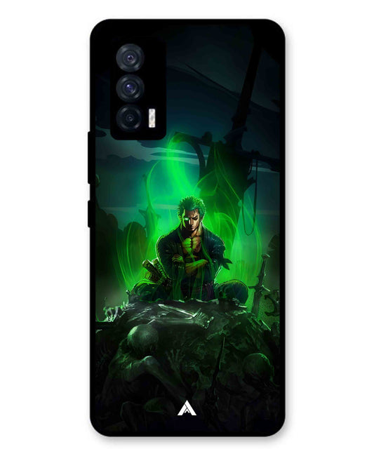 Onepiece Zoro 02 Anime Metal Back Cover Phone Case for iQOO 7