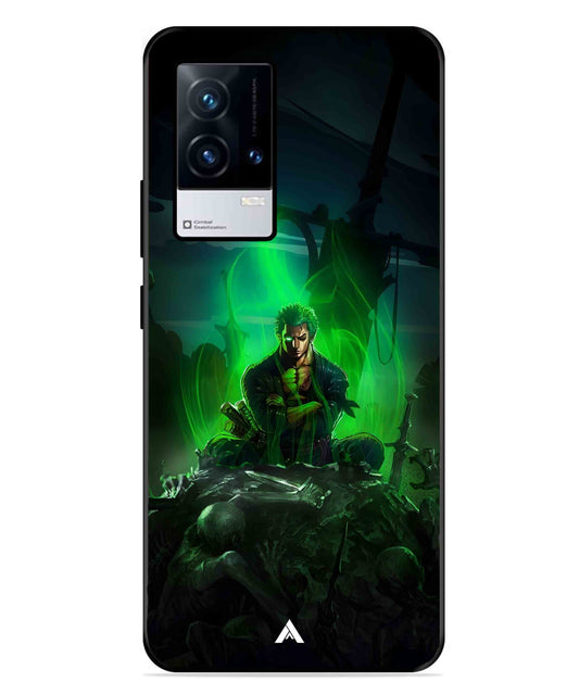 Onepiece Zoro 02 Anime Metal Back Cover Phone Case for iQOO 8