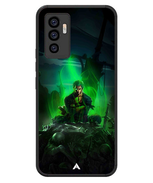 Onepiece Zoro 02 Anime Metal Back Cover Phone Case for iQOO Z6