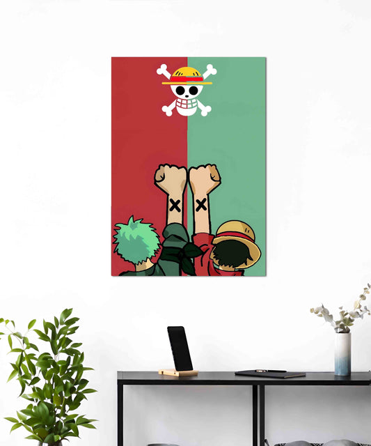 Onepiece Zoro Luffy Anime Poster