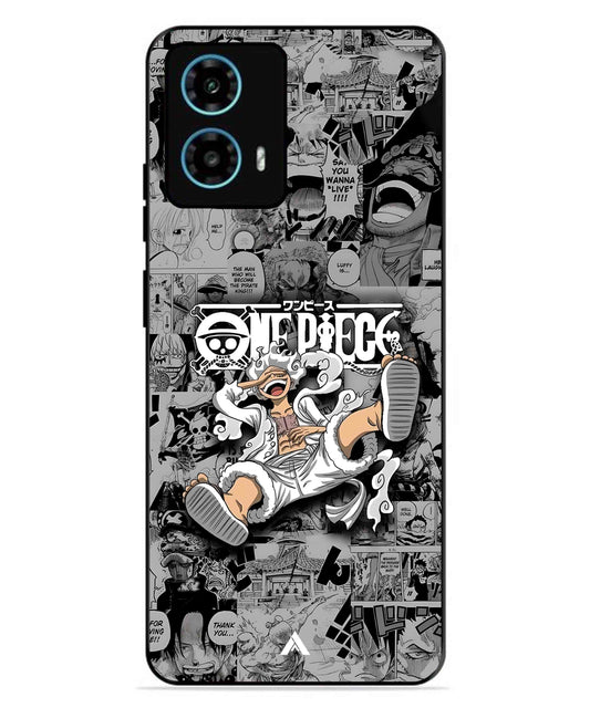 Onepiece luffy 01 Anime Metal Back Cover Phone Case for Moto G34