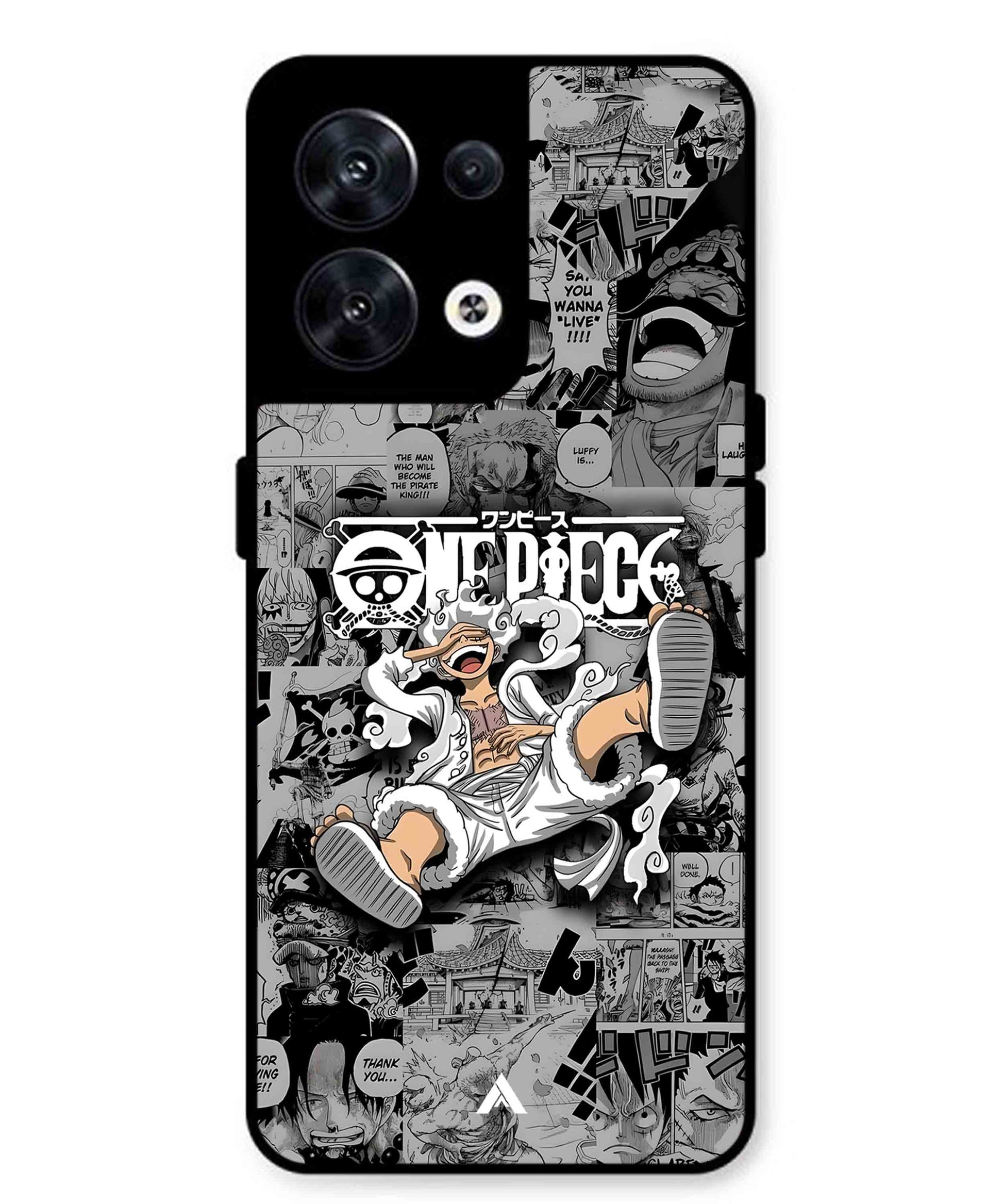 Onepiece luffy 01 Anime Metal Back Cover Phone Case for Oppo Reno 10