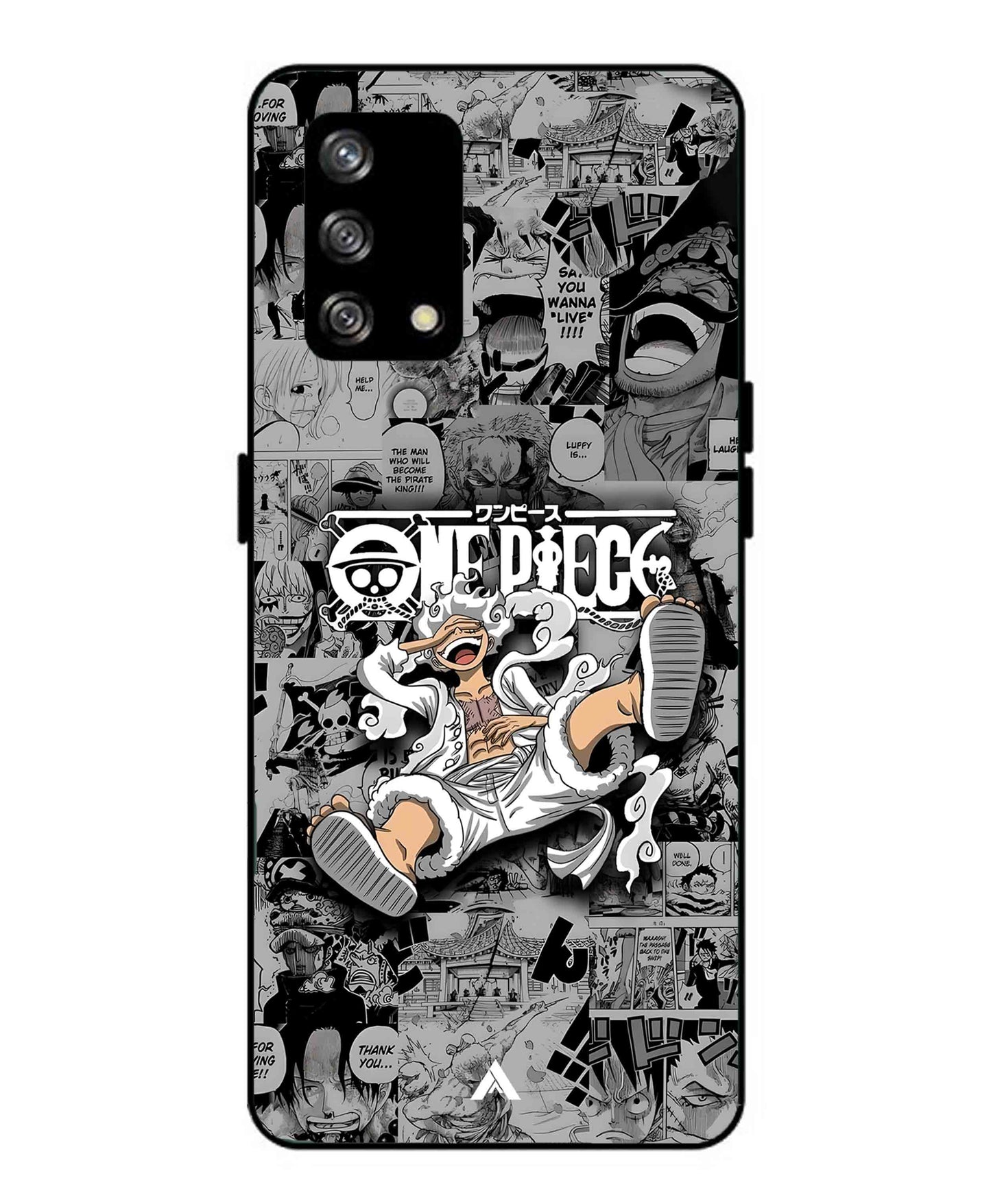 Onepiece luffy 01 Anime Metal Back Cover Phone Case for Oppo Reno 4F