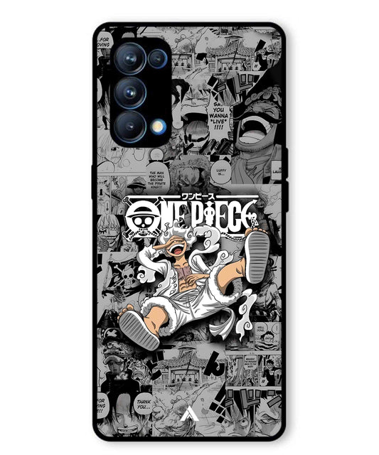 Onepiece luffy 01 Anime Metal Back Cover Phone Case for Oppo Reno 5 Pro