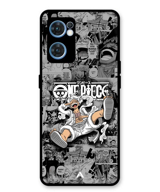 Onepiece luffy 01 Anime Metal Back Cover Phone Case for Oppo Reno 7 4G