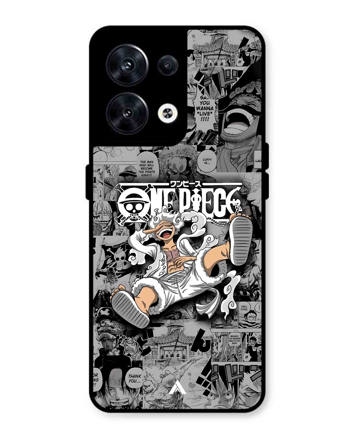 Onepiece luffy 01 Anime Metal Back Cover Phone Case for Oppo Reno 8