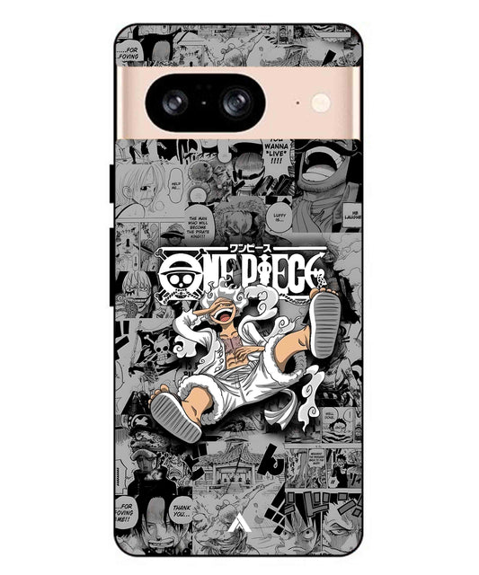 Onepiece luffy 01 Anime Metal Back Cover Phone Case for Pixel 8