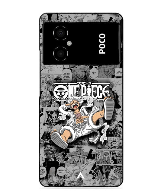 Onepiece luffy 01 Anime Metal Back Cover Phone Case for Poco M4 5G