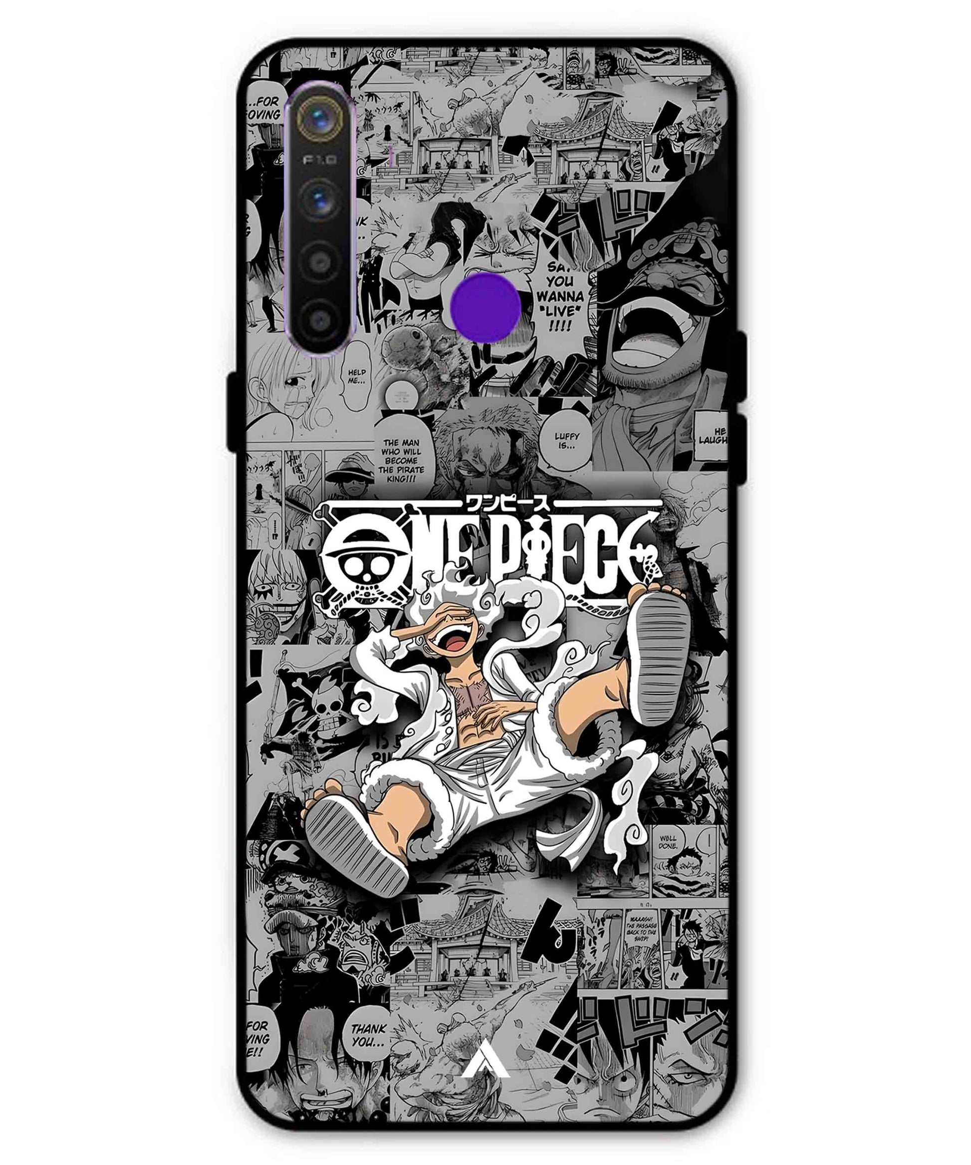 Onepiece luffy 01 Anime Metal Back Cover Phone Case for Realme 5