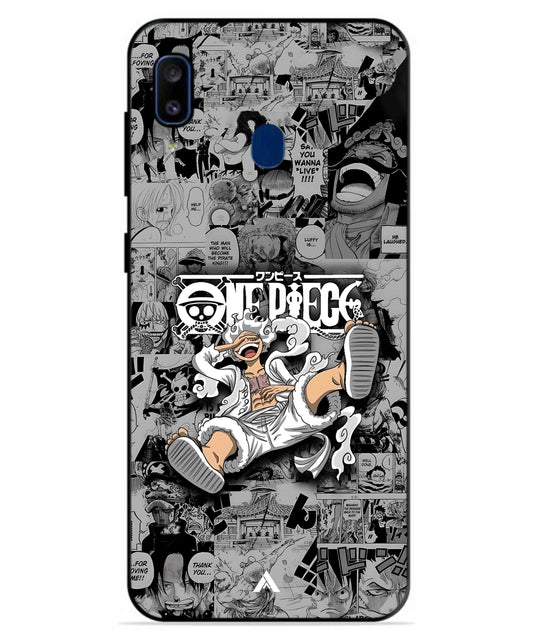 Onepiece luffy 01 Anime Metal Back Cover Phone Case for Samsung Galaxy A20