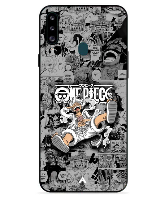 Onepiece luffy 01 Anime Metal Back Cover Phone Case for Samsung Galaxy A20s