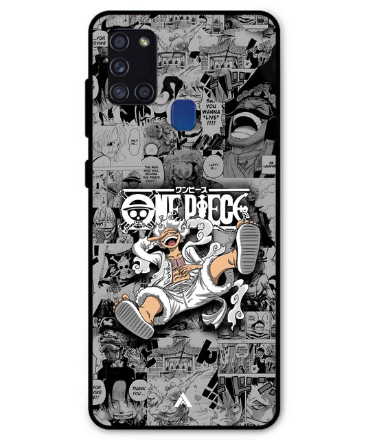 Onepiece luffy 01 Anime Metal Back Cover Phone Case for Samsung Galaxy A21s
