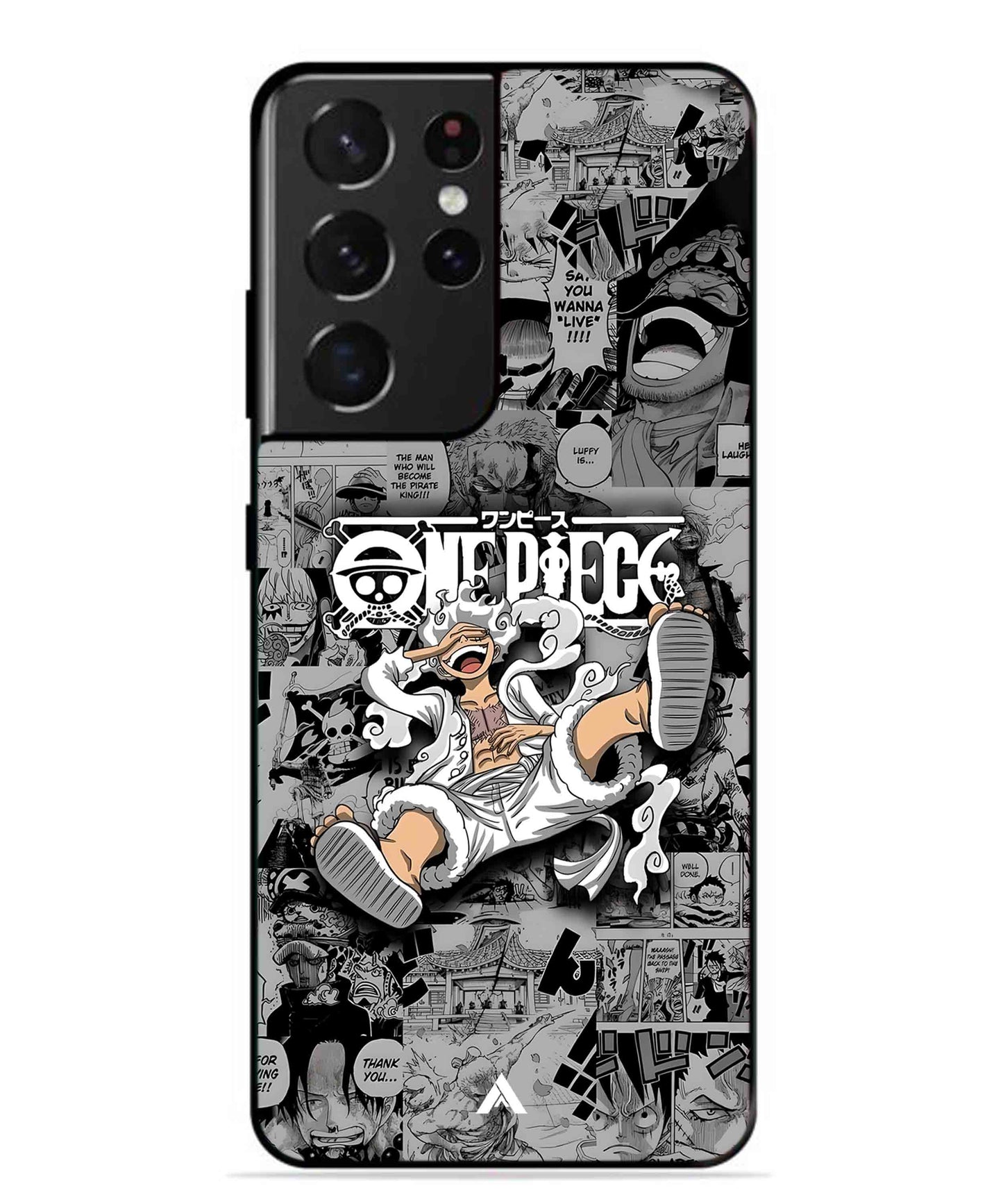 Onepiece luffy 01 Anime Metal Back Cover Phone Case for Samsung Galaxy S21 Ultra