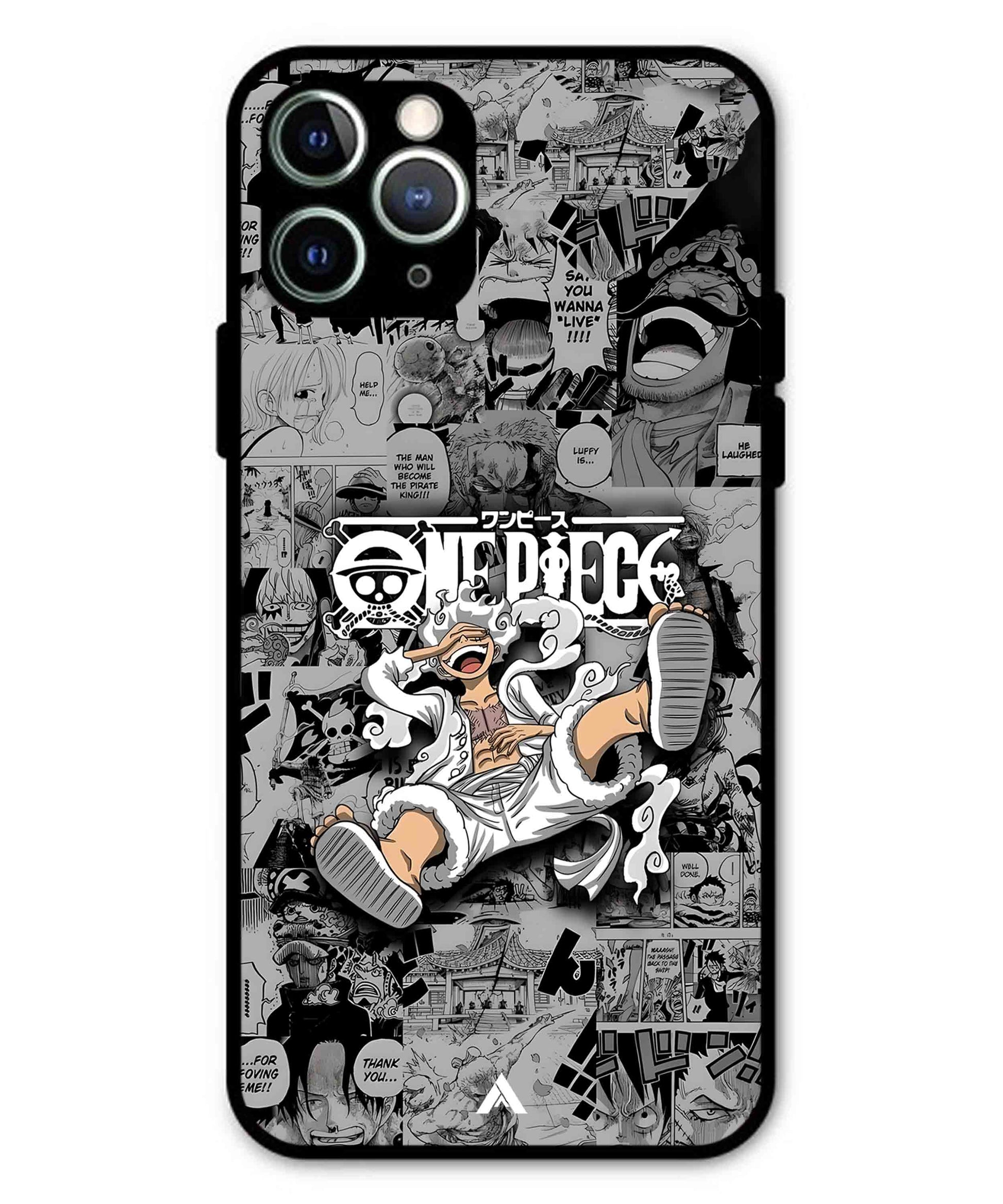 Onepiece luffy 01 Anime Metal Back Cover Phone Case for iPhone 11 Pro Max