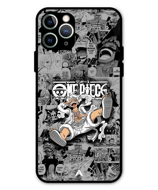 Onepiece luffy 01 Anime Metal Back Cover Phone Case for iPhone 11 Pro Max