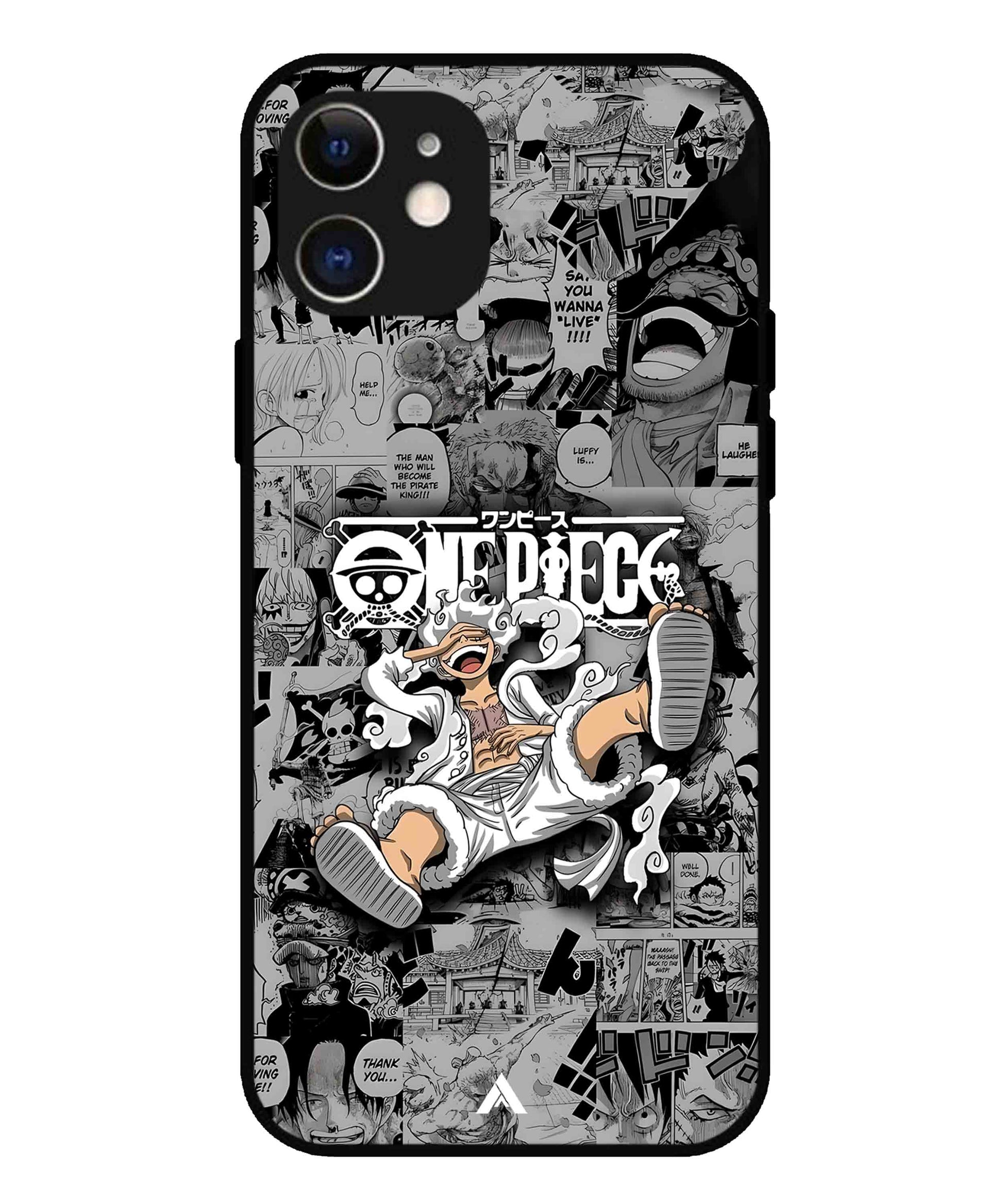 Onepiece luffy 01 Anime Metal Back Cover Phone Case for iPhone 12