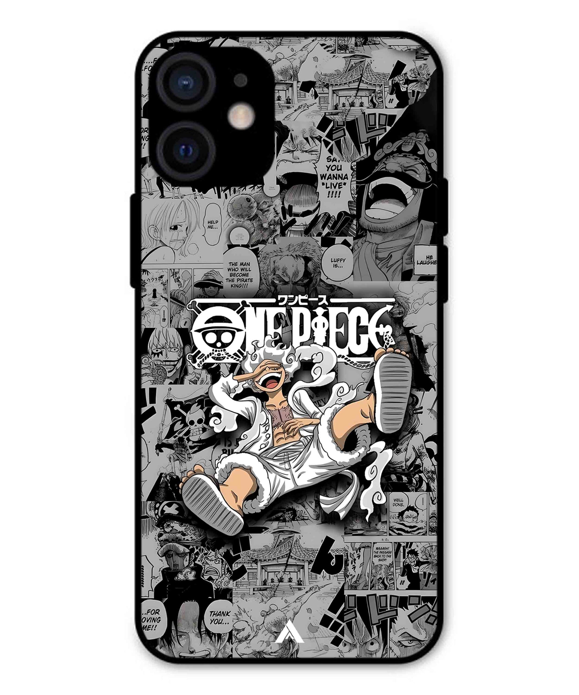 Onepiece luffy 01 Anime Metal Back Cover Phone Case for iPhone 12 Mini