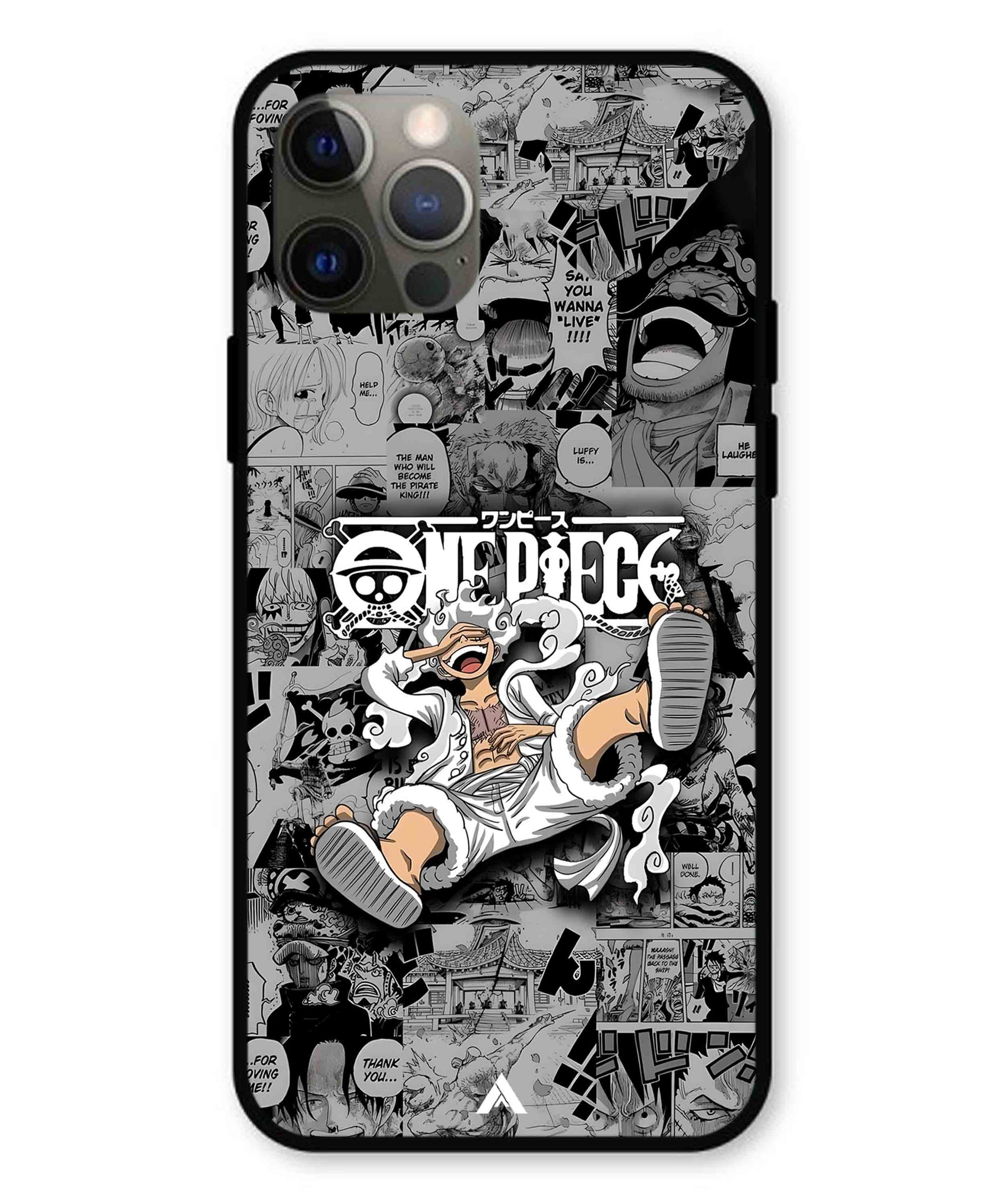 Onepiece luffy 01 Anime Metal Back Cover Phone Case for iPhone 12 Pro
