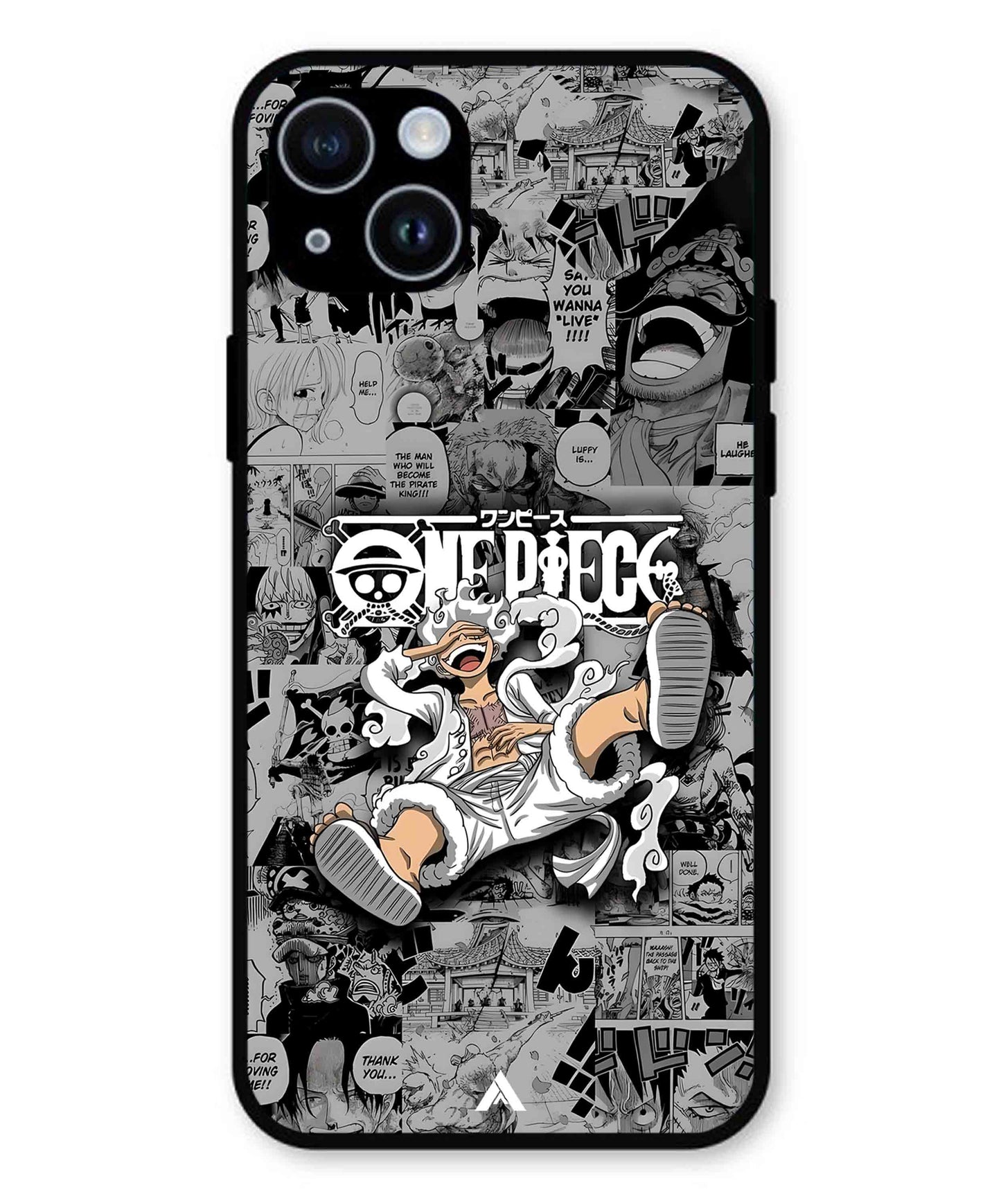 Onepiece luffy 01 Anime Metal Back Cover Phone Case for iPhone 15 Plus