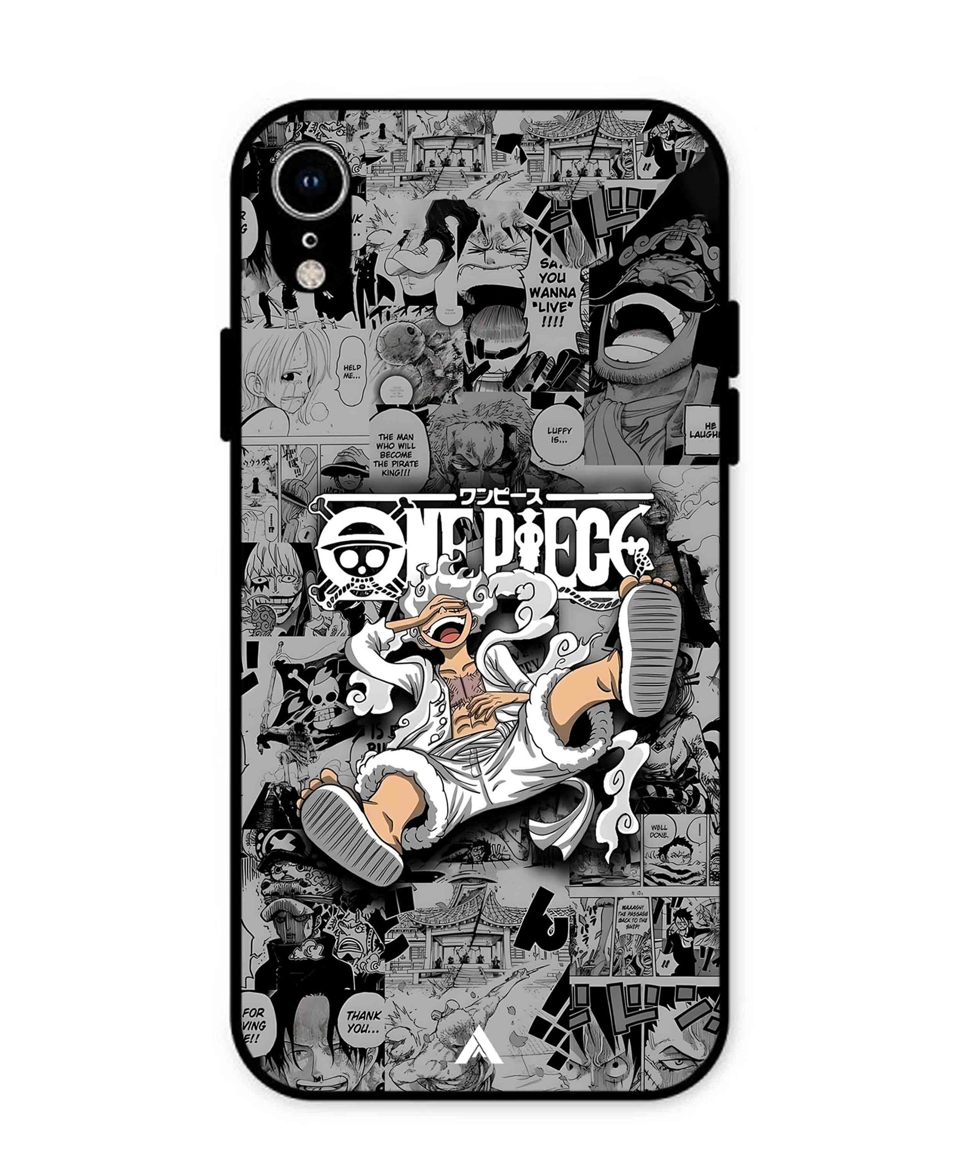 Onepiece luffy 01 Anime Metal Back Cover Phone Case for iPhone Xr