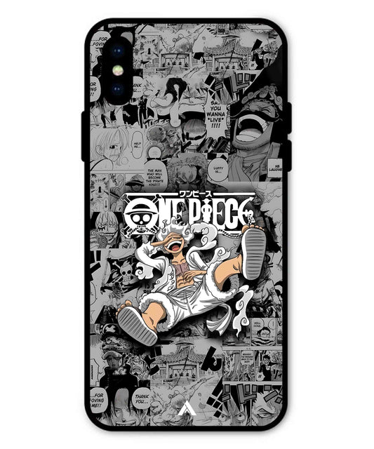 Onepiece luffy 01 Anime Metal Back Cover Phone Case for iPhone Xs