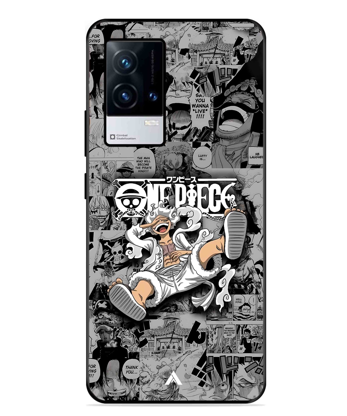 Onepiece luffy 01 Anime Metal Back Cover Phone Case for iQOO 9