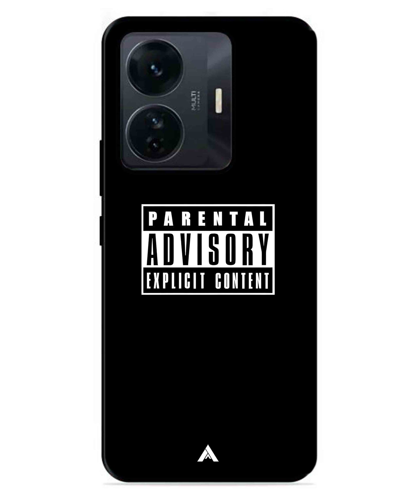 Parental Advisory Metal Back Cover Phone Case for IQOO Z6 Pro