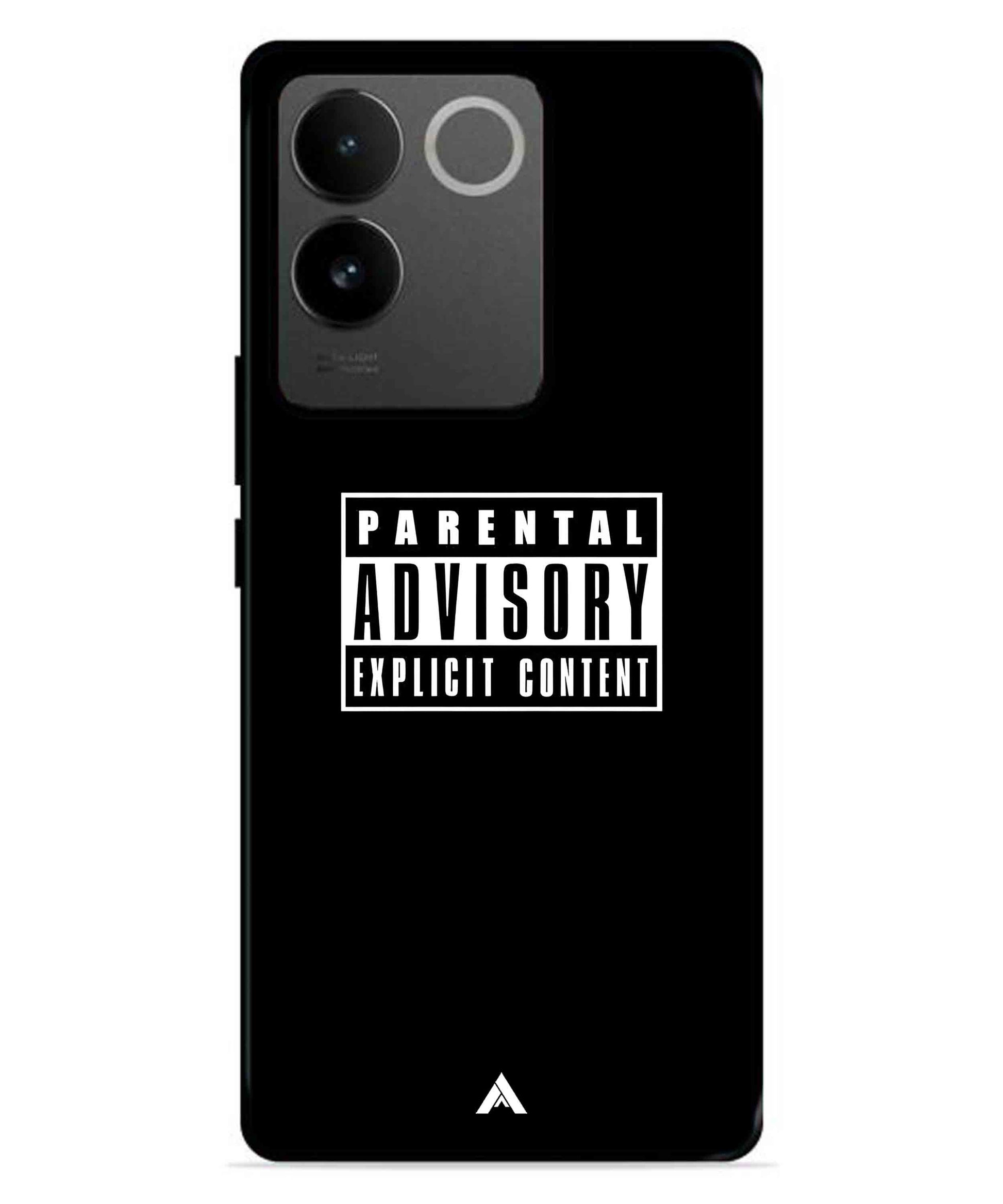 Parental Advisory Metal Back Cover Phone Case for IQOO Z7 Pro