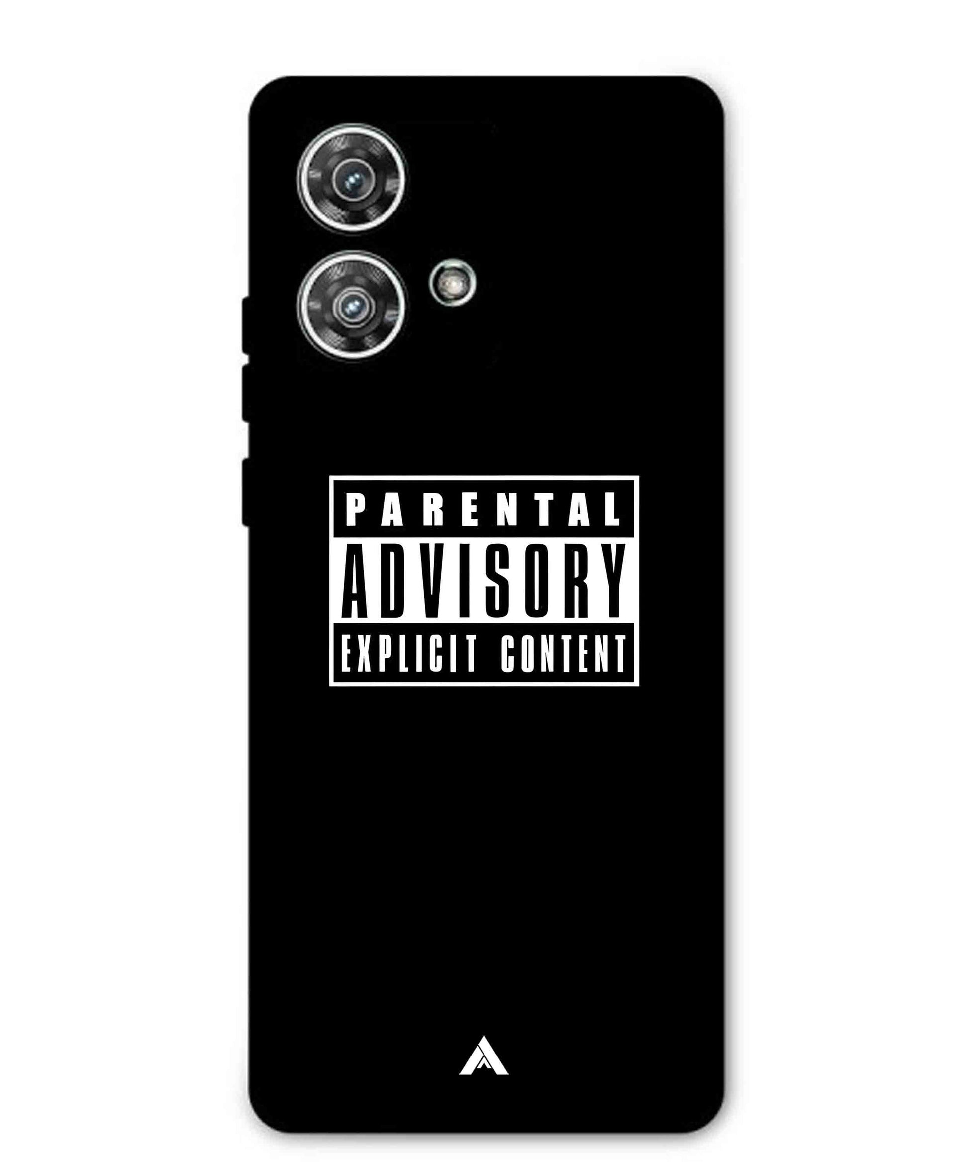 Parental Advisory Metal Back Cover Phone Case for Moto Edge 40 Neo
