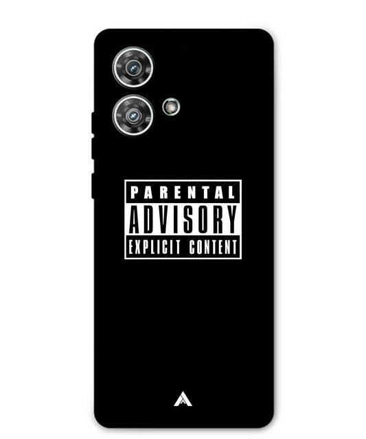 Parental Advisory Metal Back Cover Phone Case for Moto Edge 40 Neo