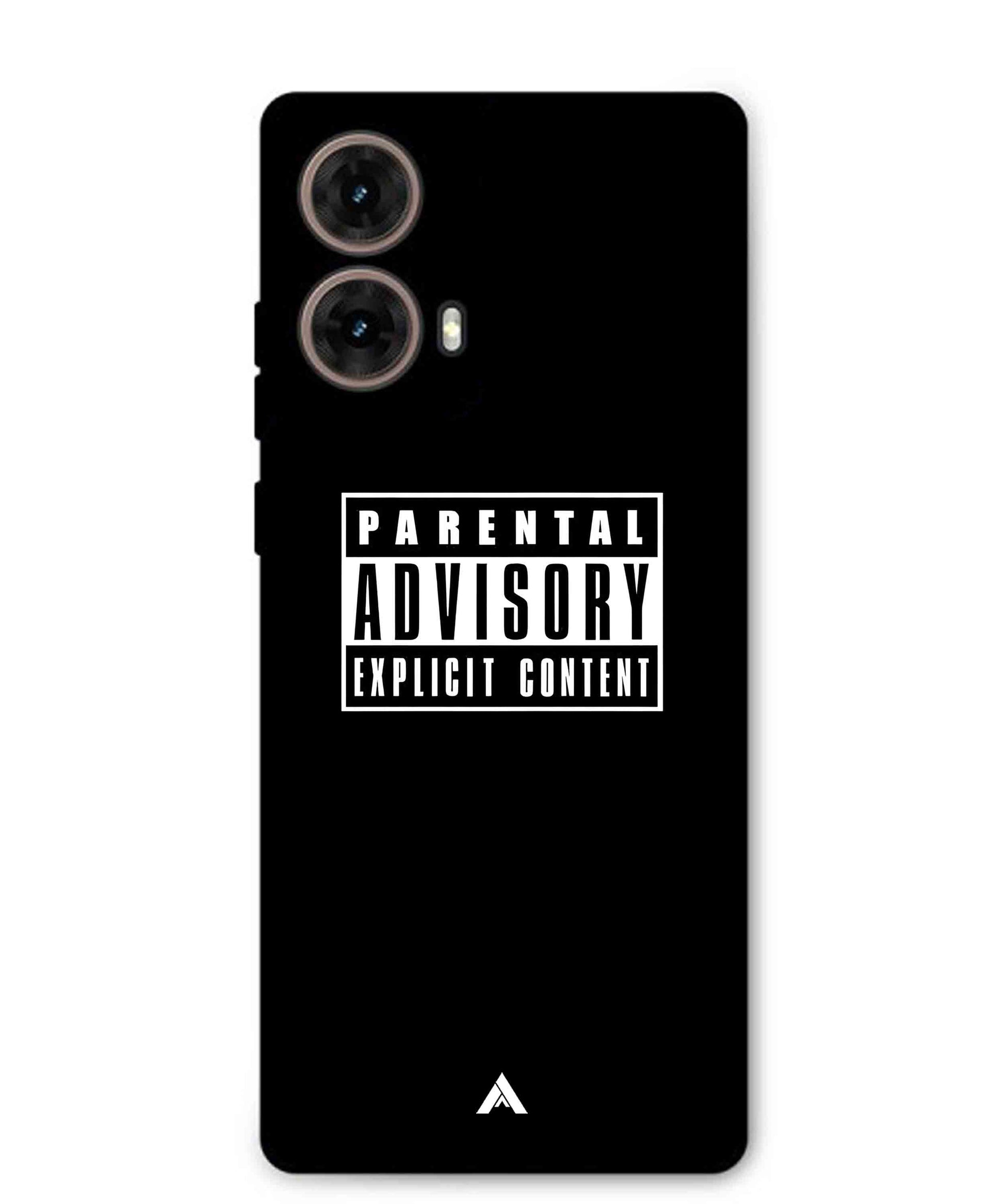 Parental Advisory Metal Back Cover Phone Case for Moto Edge 50 Fusion