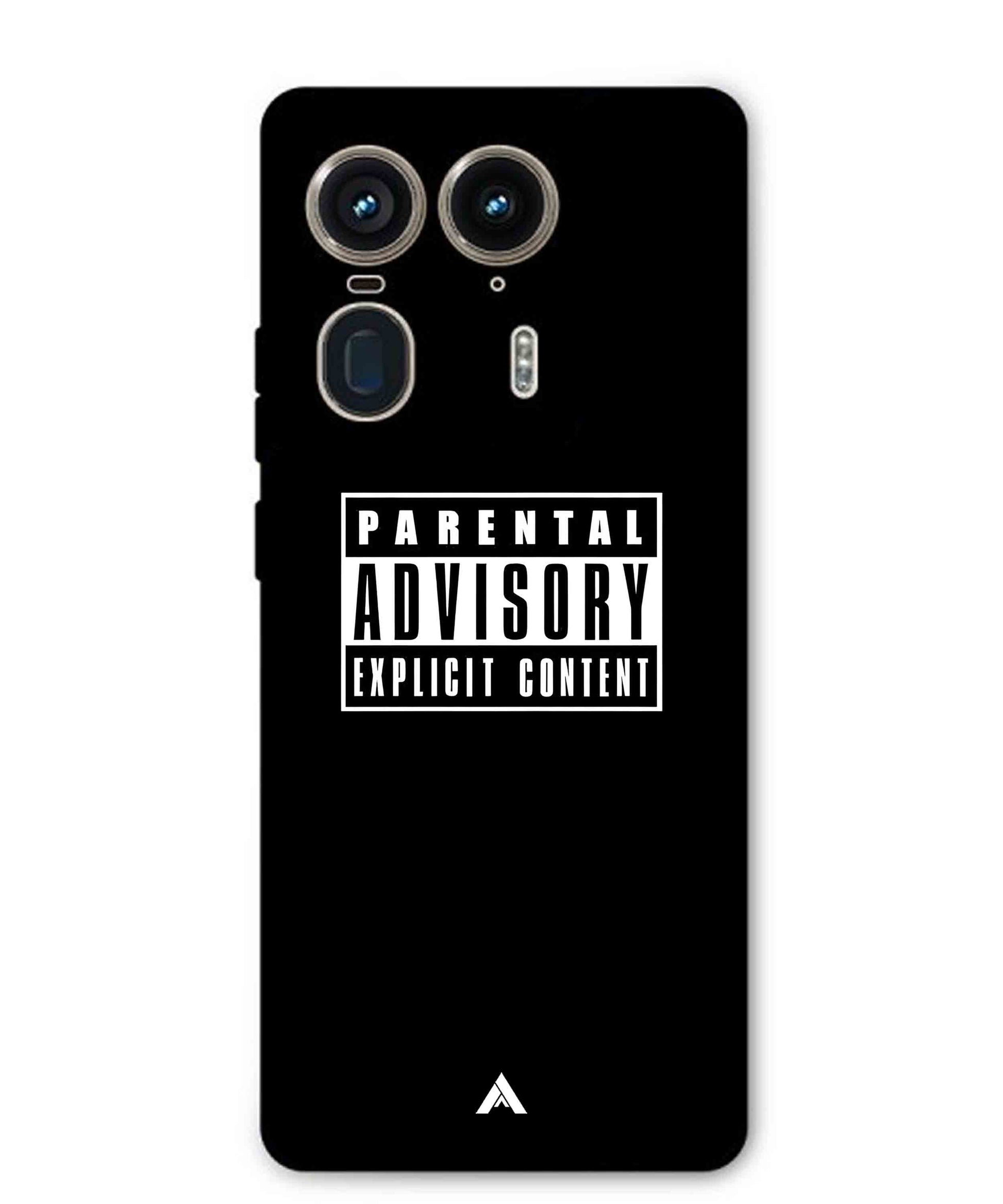 Parental Advisory Metal Back Cover Phone Case for Moto Edge 50 Ultra