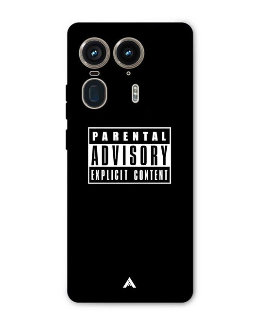 Parental Advisory Metal Back Cover Phone Case for Moto Edge 50 Ultra