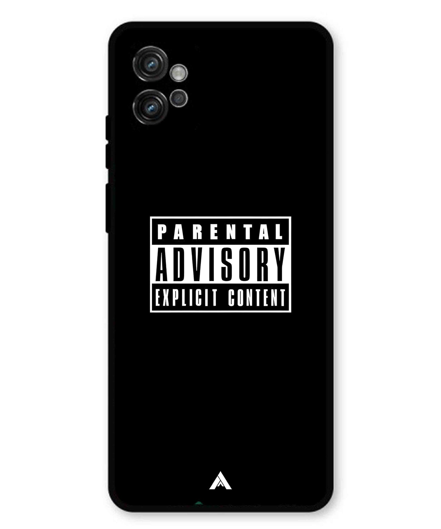 Parental Advisory Metal Back Cover Phone Case for Moto G32