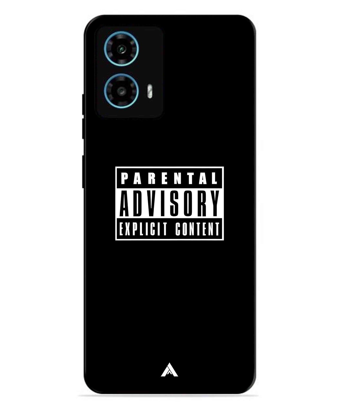Parental Advisory Metal Back Cover Phone Case for Moto G34