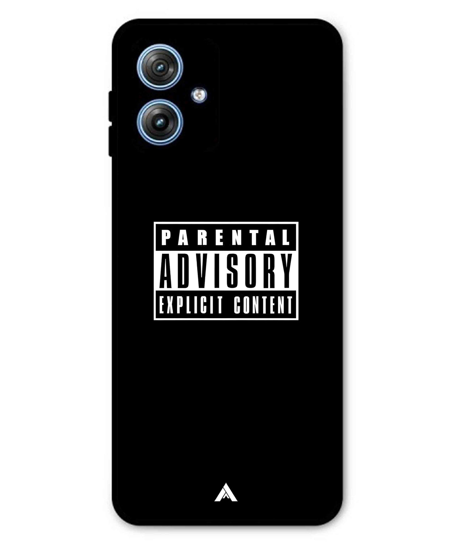 Parental Advisory Metal Back Cover Phone Case for Moto G54