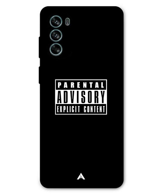 Parental Advisory Metal Back Cover Phone Case for Moto G62