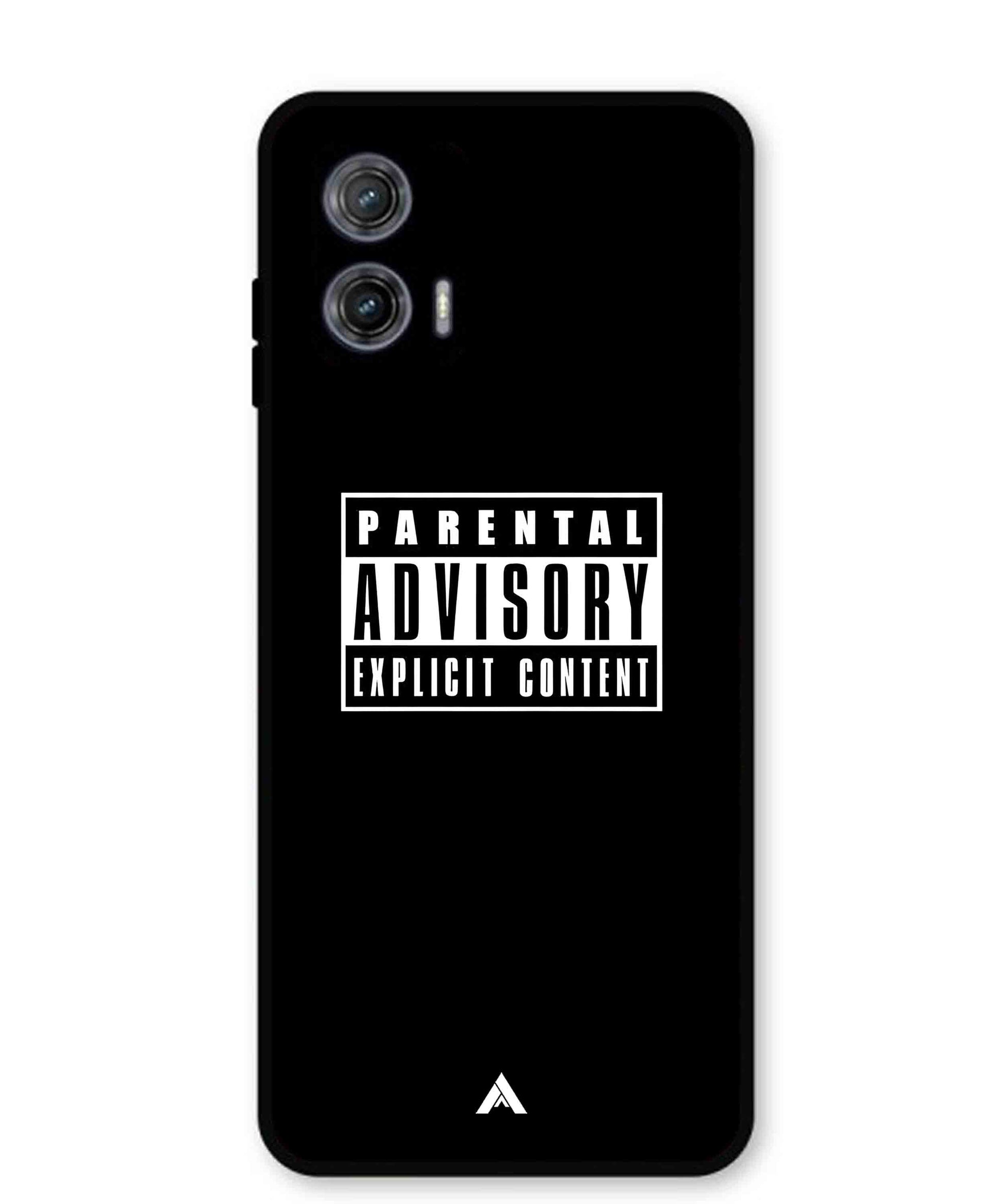 Parental Advisory Metal Back Cover Phone Case for Moto G73