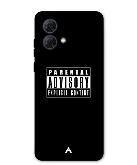 Parental Advisory Metal Back Cover Phone Case for Moto G84