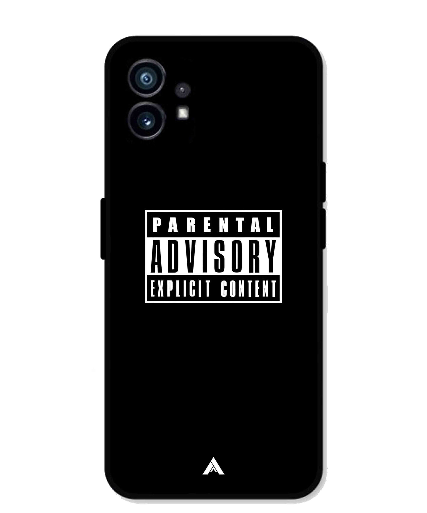Parental Advisory Metal Back Cover Phone Case for Nothing Phone 1