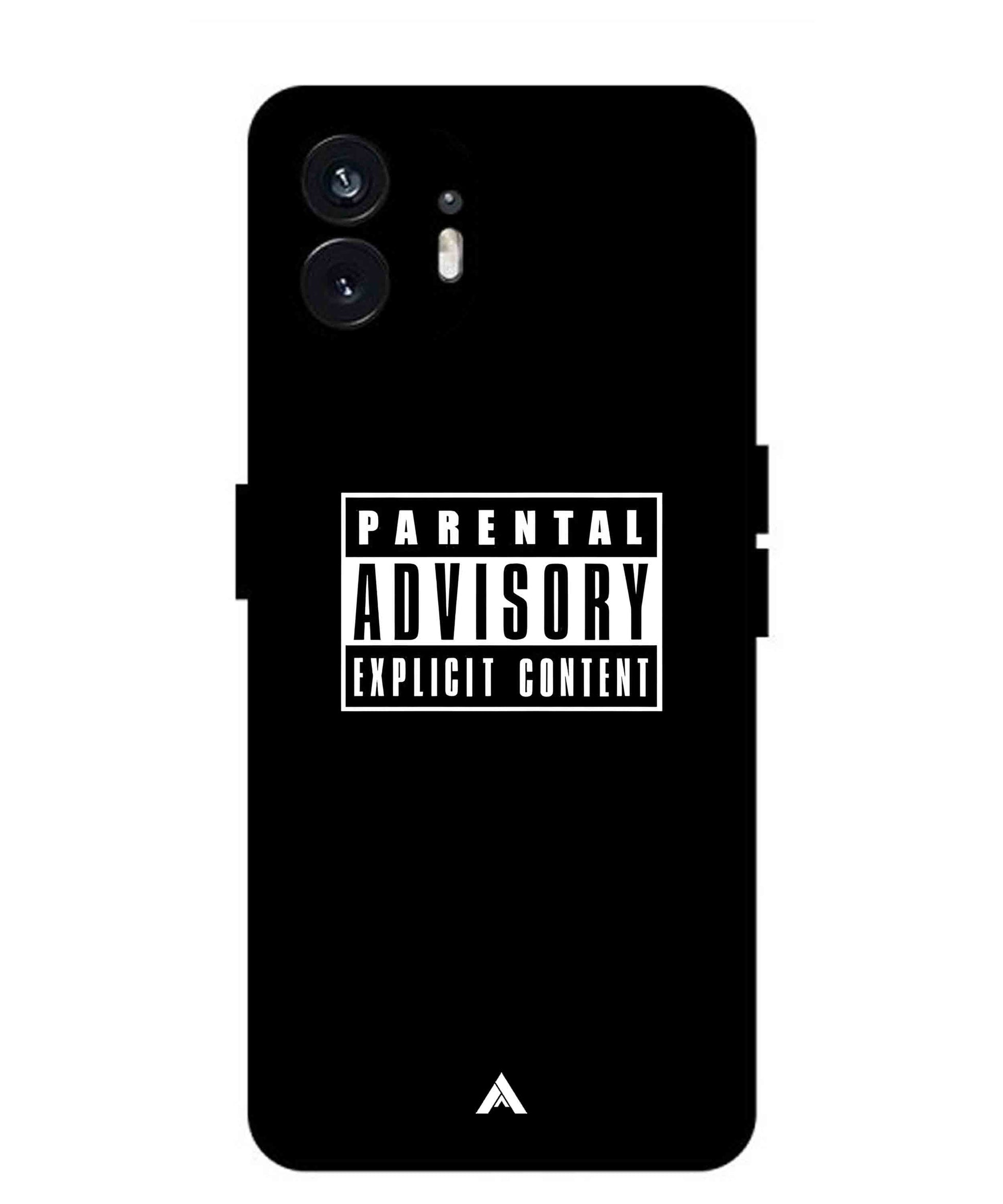 Parental Advisory Metal Back Cover Phone Case for Nothing Phone 2a