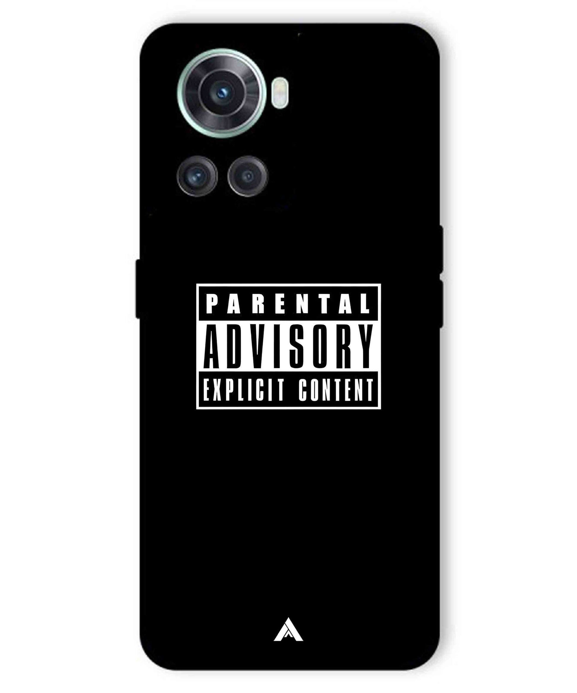 Parental Advisory Metal Back Cover Phone Case for Oneplus 10R
