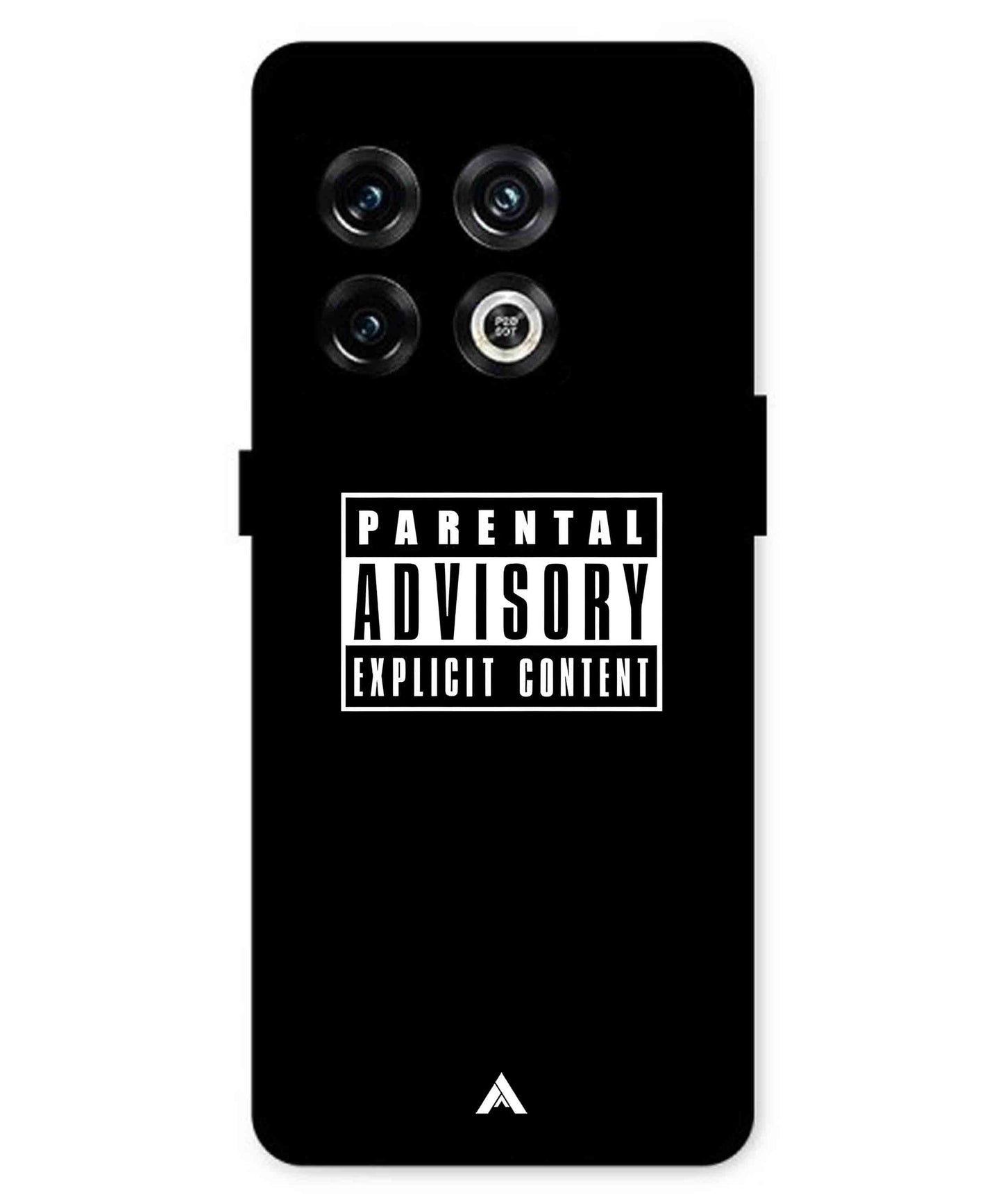 Parental Advisory Metal Back Cover Phone Case for Oneplus 10 Pro