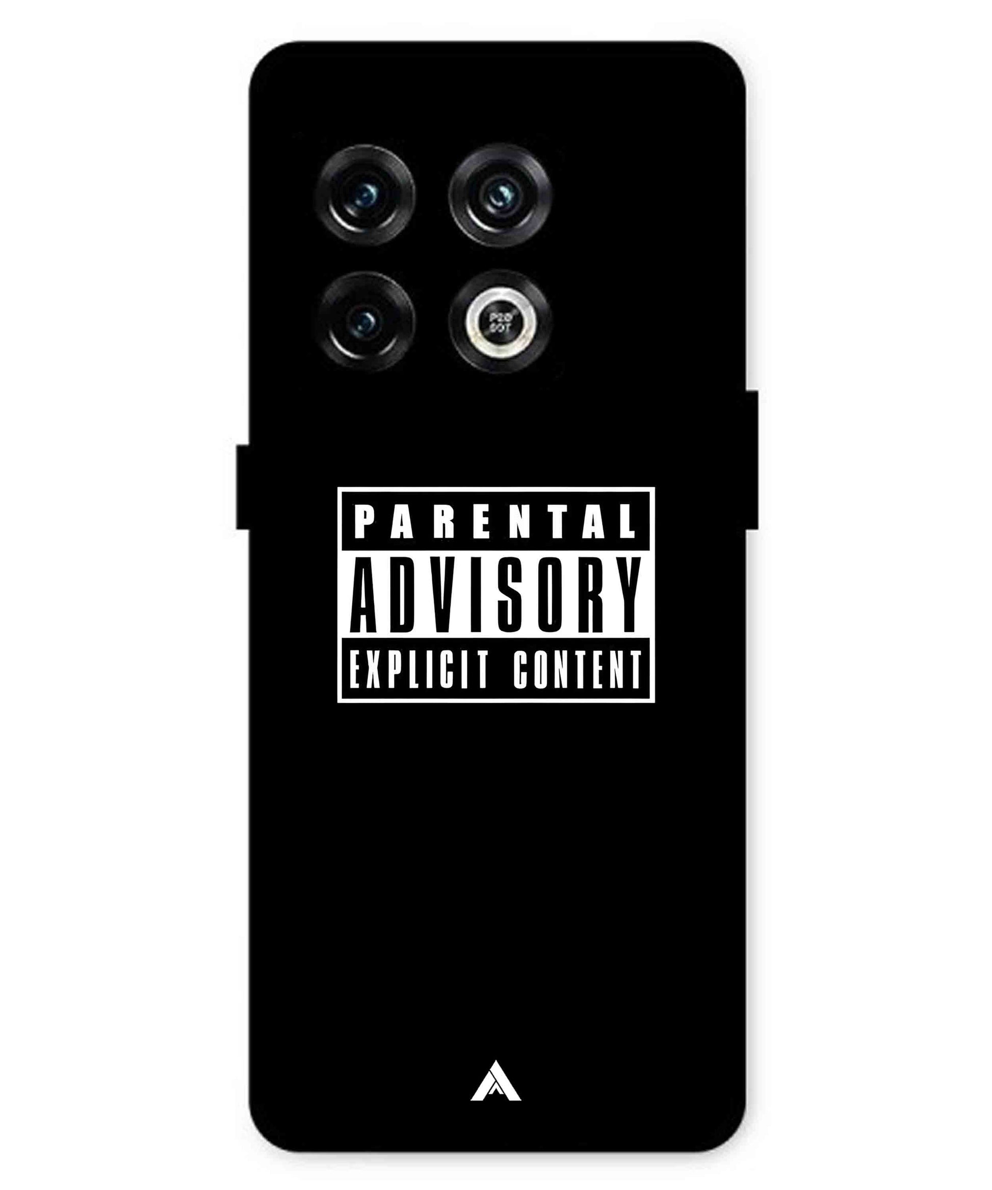 Parental Advisory Metal Back Cover Phone Case for Oneplus 10 Pro