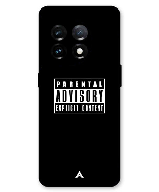 Parental Advisory Metal Back Cover Phone Case for Oneplus 11