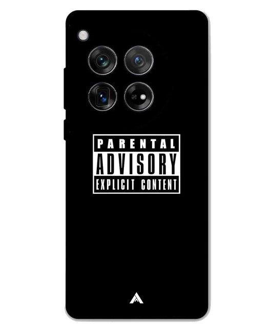Parental Advisory Metal Back Cover Phone Case for Oneplus 12